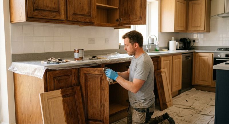 Oak Cabinet Refinishing in Lafayette, IN